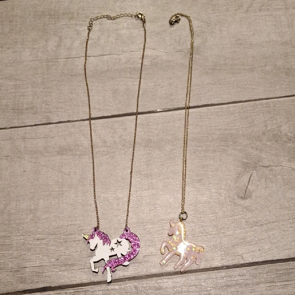 🍋‍🟩Unicorn Pendant Necklace Set 💘